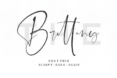 The Brittany Trio font