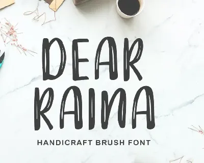 DEAR RAINA font