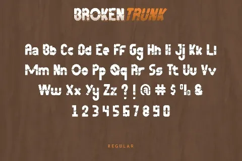 Broken Trunk Demo font