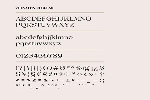 Chevalon font