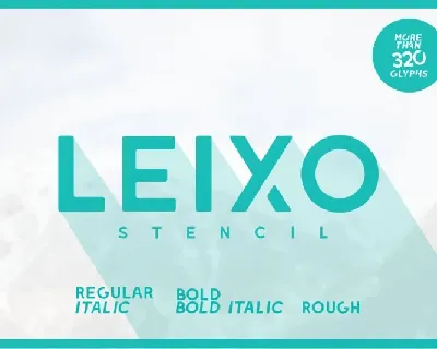 Leixo Stencil Typeface font