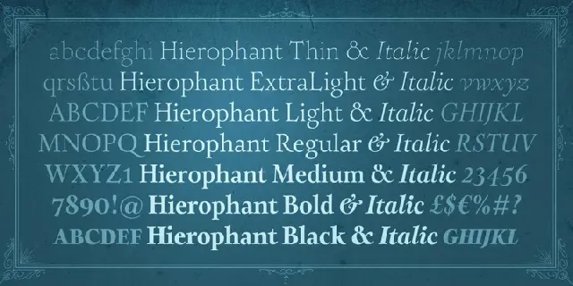 Hierophant Family font