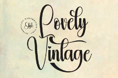 Lovely Vintage Script font