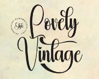 Lovely Vintage Script font