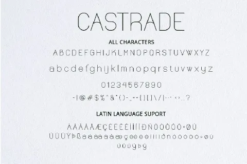 Castrade font