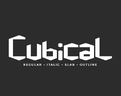 Cubical Demo font