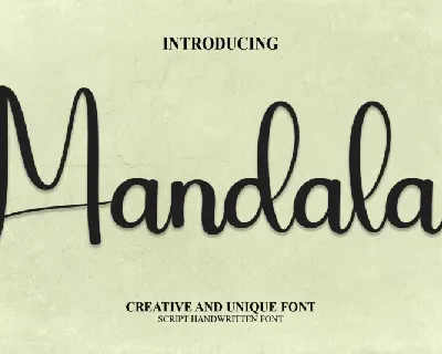 Mandala Script font