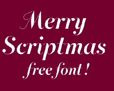 Merry Scriptmas font