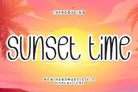 Sunset Time Display font