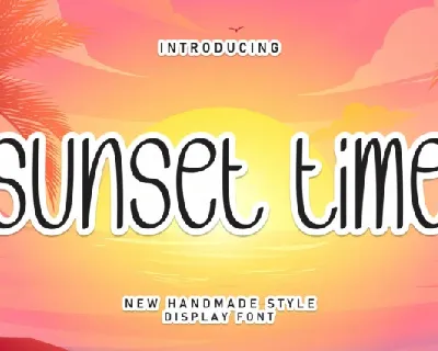 Sunset Time Display font