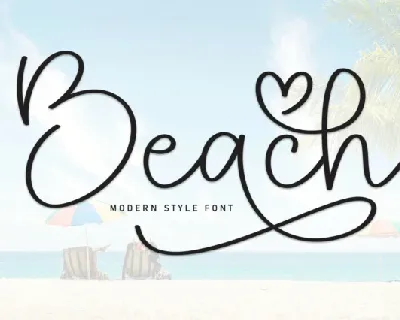 Beach Script font