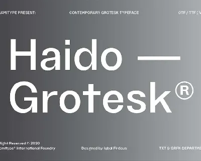 TG Haido Grotesk font