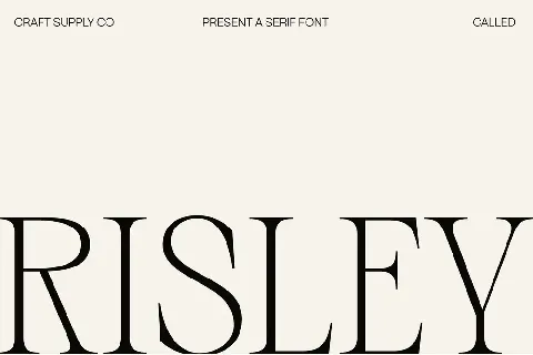 Risley Demo font