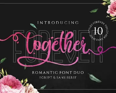 Forever Together Romantic Duo font