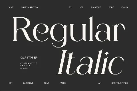 Glastone Demo font