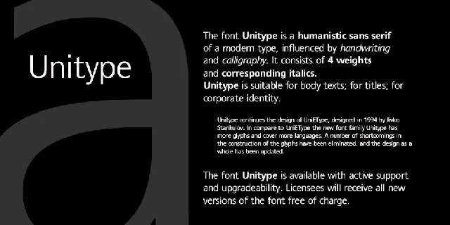 Unitype Family font