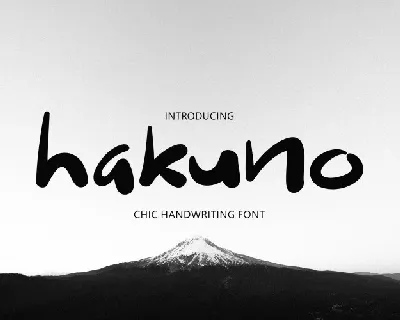 Hakuno Handwritten font