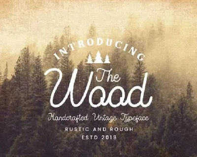The Wood Vintage Monoline Script font
