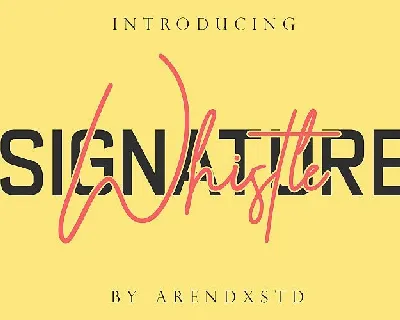Whistle Signature font
