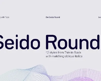 Seido Round Family font