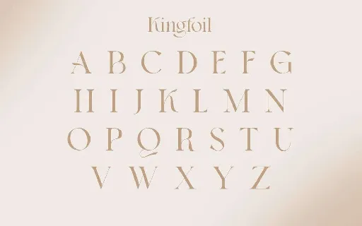 Kingfoil font