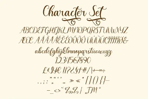 Romantic Dates font