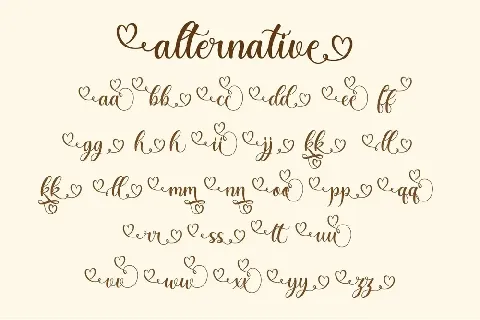 Romantic Dates font