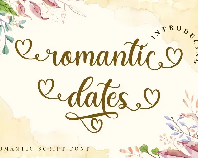 Romantic Dates font