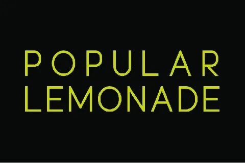 Popular Lemonade font