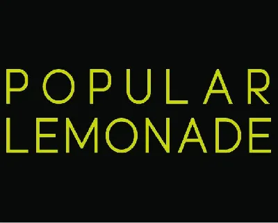 Popular Lemonade font