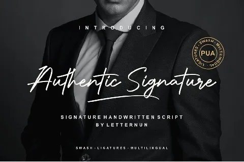 Authentic Signature font