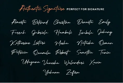 Authentic Signature font