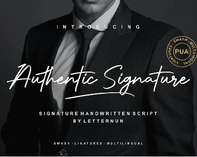 Authentic Signature font