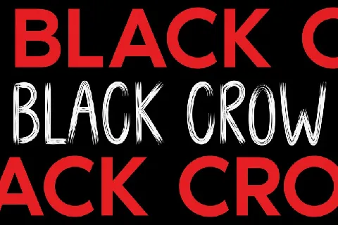 BLACK CROW Brush font