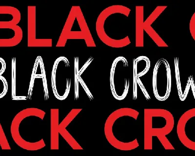 BLACK CROW Brush font