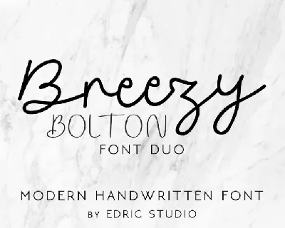 Breezy Bolton Script Duo font