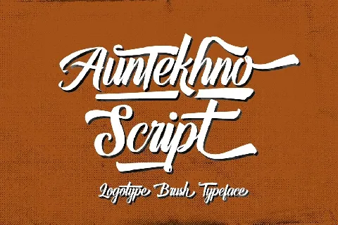 Auntekhno Brush font