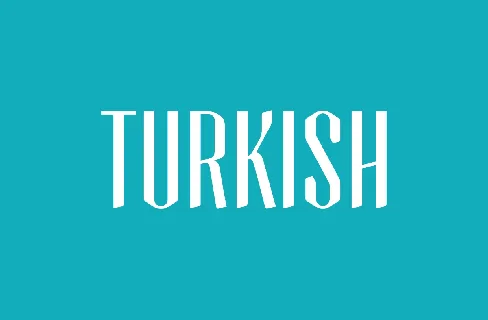 Turkish font