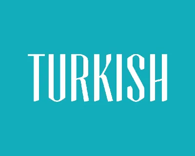 Turkish font