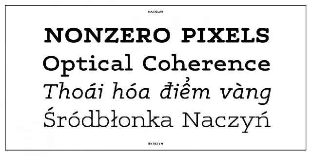 Maxular font