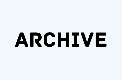 Archive font