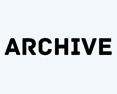 Archive font