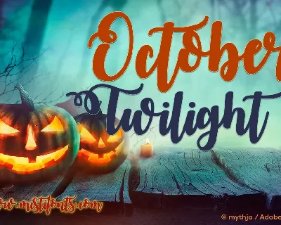 October Twilight Free font
