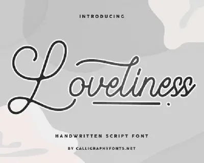 Loveliness Handwriting font