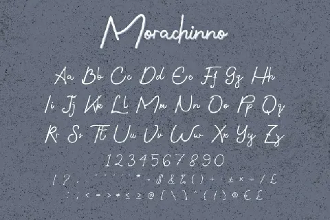 Morachinno Signature font