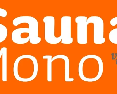 Sauna Mono Pro Family font