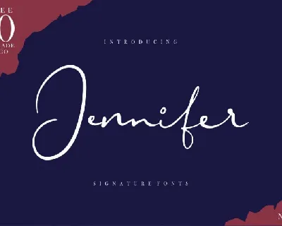 Jennifer Signature font