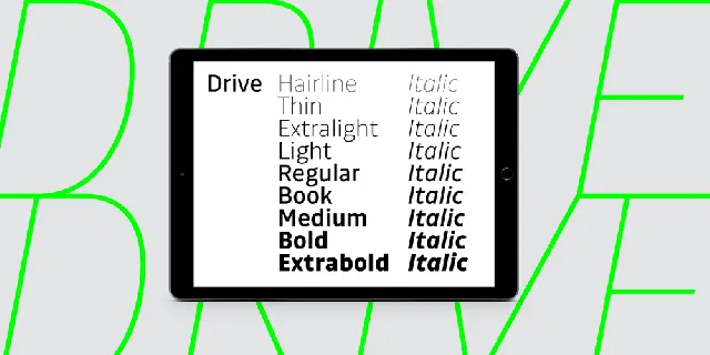 Drive Family font