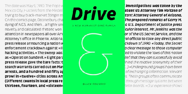 Drive Family font