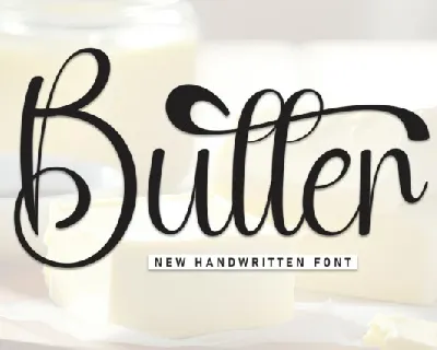 Butter Script font